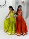 Pc 585 Pure Cotton Mirror Hand Work Navratri Kids Chaniya Choli